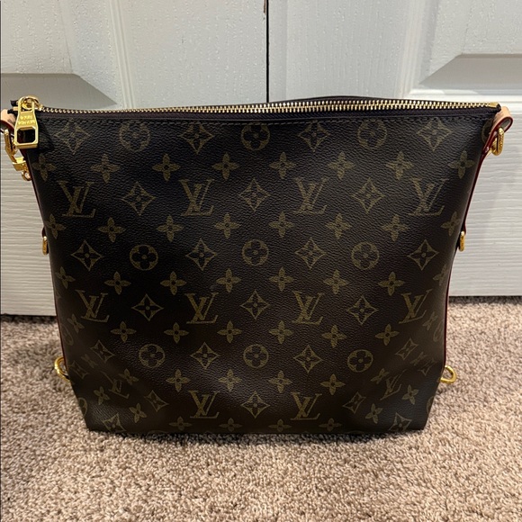 Imitation LV Dark Brown Monogram Shoulder Bag with Gold Chain - Picture 2 of 6